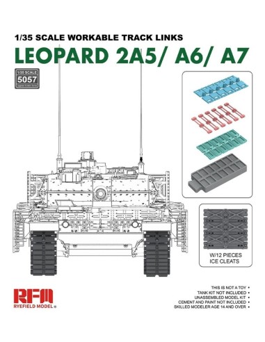Workable track links for LEOPARD 2A5/A6/A7 