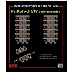 Workable track links for Pz. Kpfw. III /IV early production  (3D printed ) 