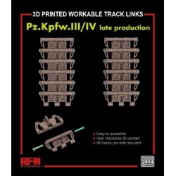 Workable track links for Pz. Kpfw. III /IV late production  (3D printed ) 