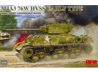 M4A3 76W HVSS Early type D82081 turret T-66 track 