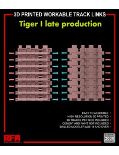 3D printed  Workable track links for Tiger I late 