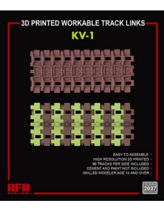 3D printed  Workable track links for KV-1 