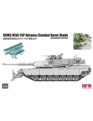 USMC M1A1 FEP Abrams/Combat Dozer Blade with workable track links 