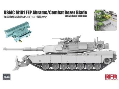 USMC M1A1 FEP Abrams/Combat Dozer Blade with workable track links 