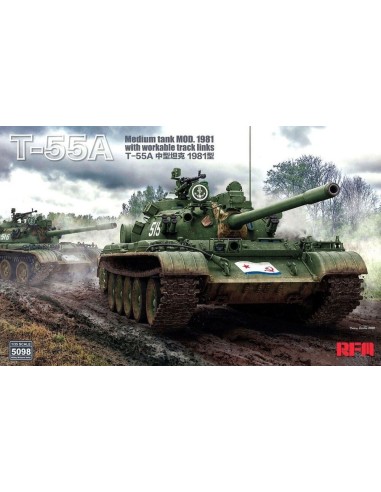 T-55A Medium Tank Mod. 1981 with Workable Tack Links 1/35 