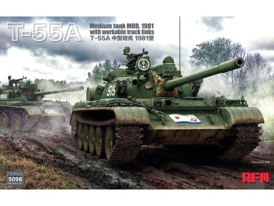 T-55A Medium Tank Mod. 1981 with Workable Tack Links 1/35 
