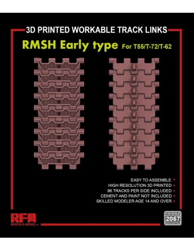Workable Track Links RMSH Early Type for T-55/72/62 