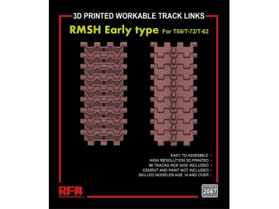 Workable Track Links RMSH Early Type for T-55/72/62 