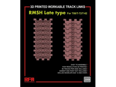Workable Track Links RMSH Late Type for T-55/72/62 