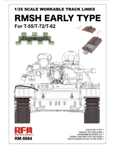 1/35 Scale Workable Track Links RMSH Early Type For T-55/72/62 