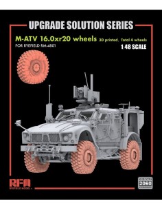 M-ATV 16.0xr20 Wheels 3D Printed (4 Wheels) for RFM 4801 