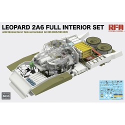 Leopard 2A6 Full Interior Set with Ukraine Decal for RFM-5065/76 (Tank Not included) 