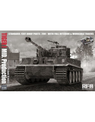 Tiger I Mid Production 2 in 1 w/Cutaway Parts & Full Interior 