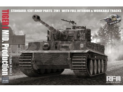 Tiger I Mid Production 2 in 1 w/Cutaway Parts & Full Interior 