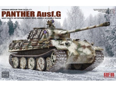 Panther Ausf. G w/ Night Sights, Air Defense Armor, Steel Wheels, Workable Tracks 