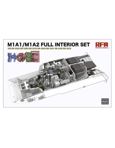 M1A1/M1A2 Abrams Tank Full Interior Set (Without Tank Kit) 