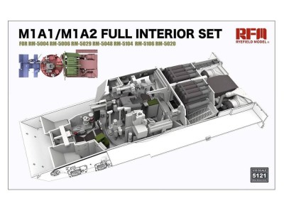 M1A1/M1A2 Abrams Tank Full Interior Set (Without Tank Kit) 
