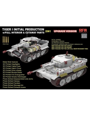 Tiger I Initial Production Early 1943 w/ Full Interior Updated Version 