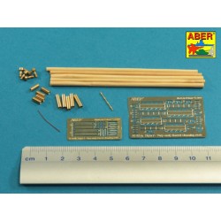 Barrel cleaning rods with brackets for Tiger I -very early model 1240mm  2