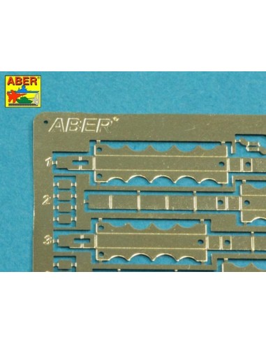 Barrel cleaning rods with brackets for Tiger I -very early model 1240mm 
