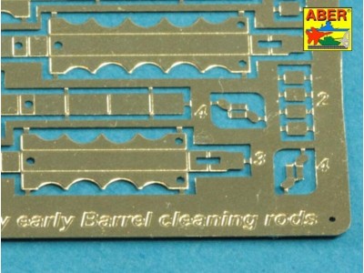 Barrel cleaning rods with brackets for Tiger I -very early model 1240mm 