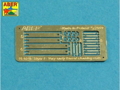 Barrel cleaning rods with brackets for Tiger I -very early model 1240mm 