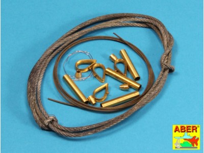 Tow cables & track cable with brackets used on Tiger I, King Tiger & Panther 