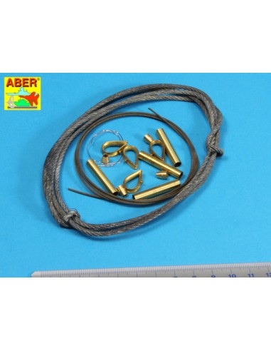 Tow cables & track cable with brackets used on Tiger I, King Tiger & Panther 