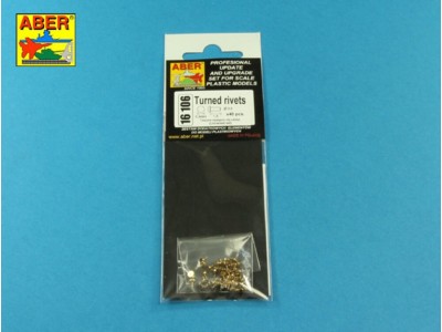 Turned rivets 0,9 x1,3 x 0,5mm 40 pcs. 