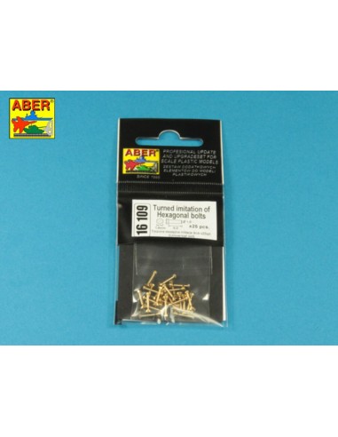 Turned imitation of Hexagonal bolts 1,6 x  6,0 mm x 25 pcs. 