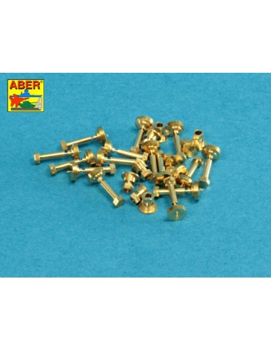 Turned imitation of Hexagonal bolts & nuts 1,6 x  4,0 mm x 15 pcs. And 1,6mm nuts x 10 pcs. 