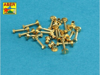 Turned imitation of Hexagonal bolts & nuts 1,6 x  4,0 mm x 15 pcs. And 1,6mm nuts x 10 pcs. 