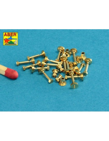 Turned imitation of Hexagonal bolts & nuts 1,6 x  4,0 mm x 15 pcs. And 1,6mm nuts x 10 pcs. 