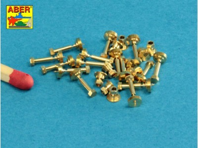 Turned imitation of Hexagonal bolts & nuts 1,6 x  4,0 mm x 15 pcs. And 1,6mm nuts x 10 pcs. 
