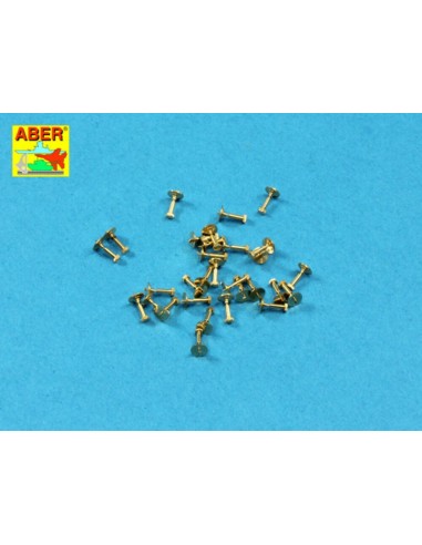 Turned Hexagonal bolts (1,34x2,60mm) x 30 pcs. 
