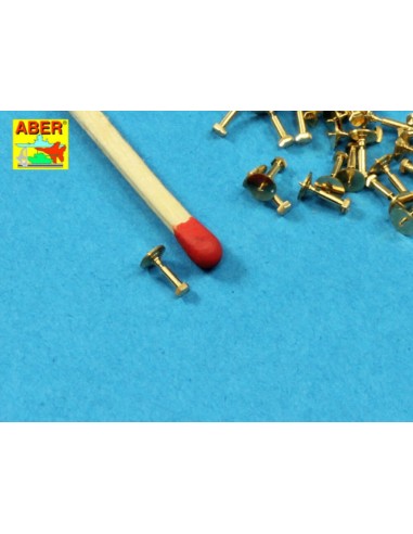 Turned Hexagonal bolts (1,34x2,60mm) x 30 pcs. 