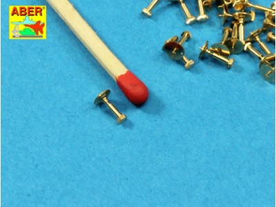 Turned Hexagonal bolts (1,34x2,60mm) x 30 pcs. 
