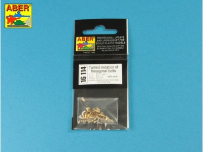 Turned imitation of Hexagonal bolts 1,75 x 2,20 mm x 25 pcs. 