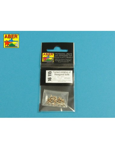 Turned imitation of Hexagonal bolts 0,85 x 1,30 mm x 30 pcs. 