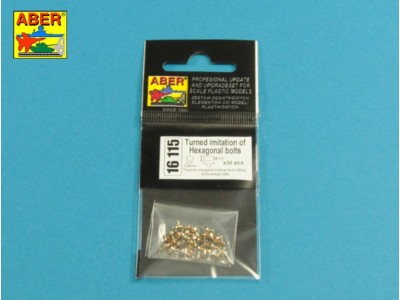 Turned imitation of Hexagonal bolts 0,85 x 1,30 mm x 30 pcs. 