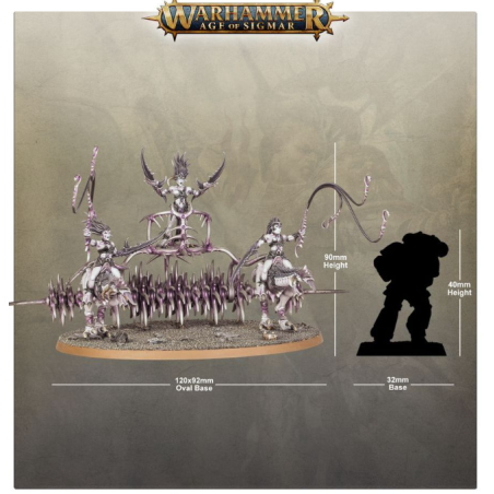 SEEKER CHARIOT OF SLAANESH - Char Écorcheur - Tourmenteuse Portelame