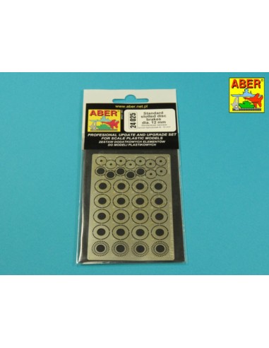 Standard slotted discs 12mm 