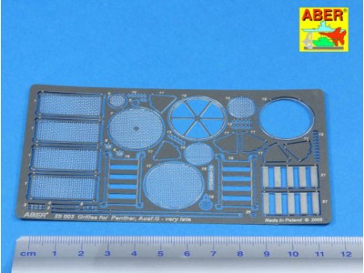 Grilles for Sd.Kfz.171 Panther Ausf.G late model 
