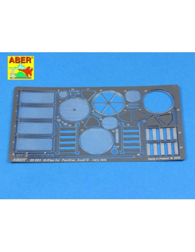 Grilles for Sd.Kfz.171 Panther Ausf.G late model 