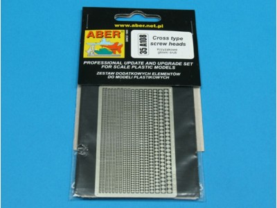 Cross type screaw heads 