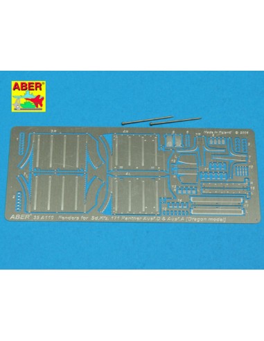 Front fenders for Panther Ausf.A/D 