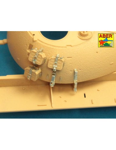 Mounts for additional ammunition boxes used on Soviet tanka like: T-54; T-55 or T-62 
