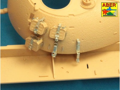 Mounts for additional ammunition boxes used on Soviet tanka like: T-54; T-55 or T-62 