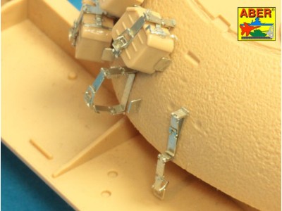 Mounts for additional ammunition boxes used on Soviet tanka like: T-54; T-55 or T-62 