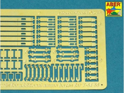 Mounts for additional ammunition boxes used on Soviet tanka like: T-54; T-55 or T-62 